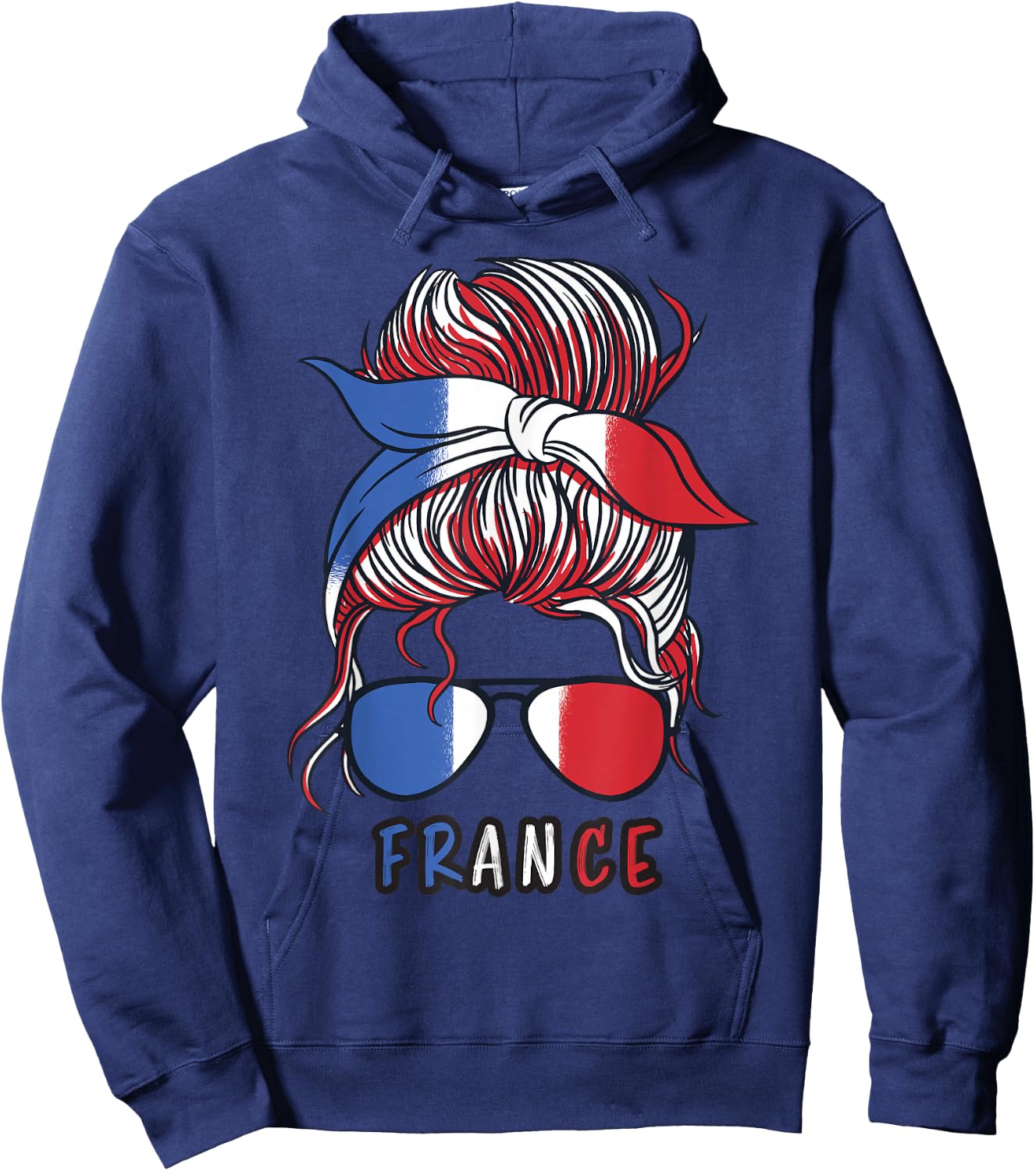 Frankreich-Flagge für Mädchen, französische Frau Hoodie - Hoodie | Navy