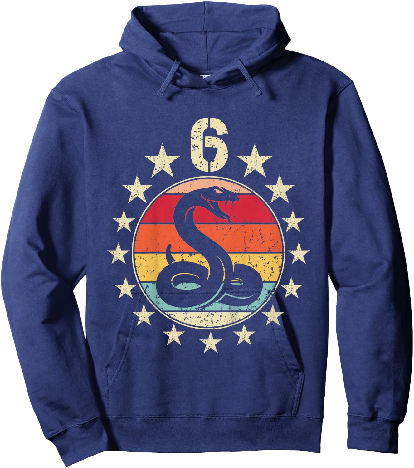 6. Geburtstag Schlange 6 Jahre alt Schlange Geburtstag Junge Mädchen Hoodie - Hoodie | Navy