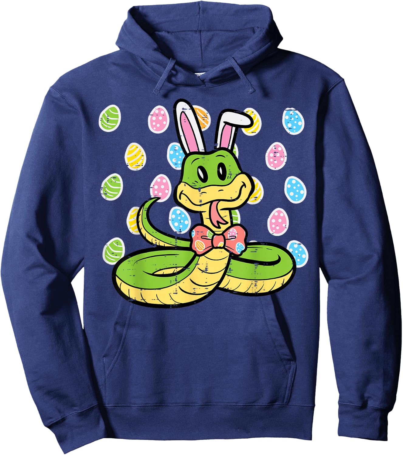Easter Snake Bunny Eggs Funny Rabbit Animal Kids Men Women Hoodie - Hoodie | Navy