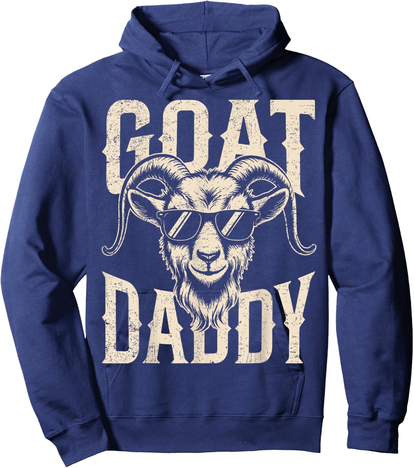 Vintage Goat Dad Goat Lovers Daddy Father's Day Hoodie - Hoodie | Navy