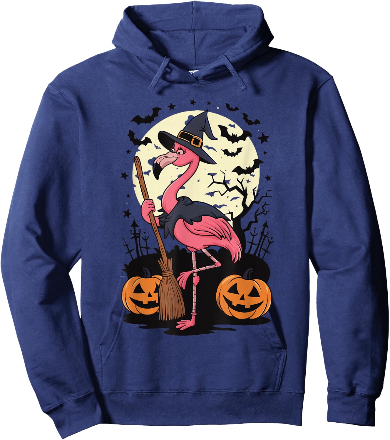 Flamingo Witch Hoodie - Hoodie | Navy