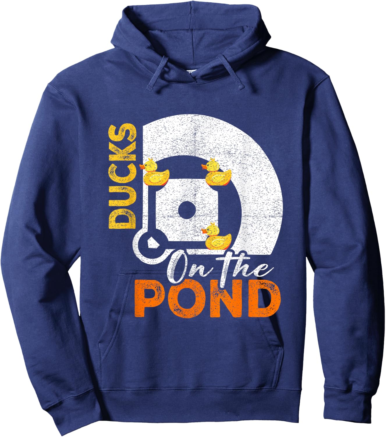 Ducks on the Pond Baseball Field Softball Saying Graphic Hoodie - Hoodie | Navy