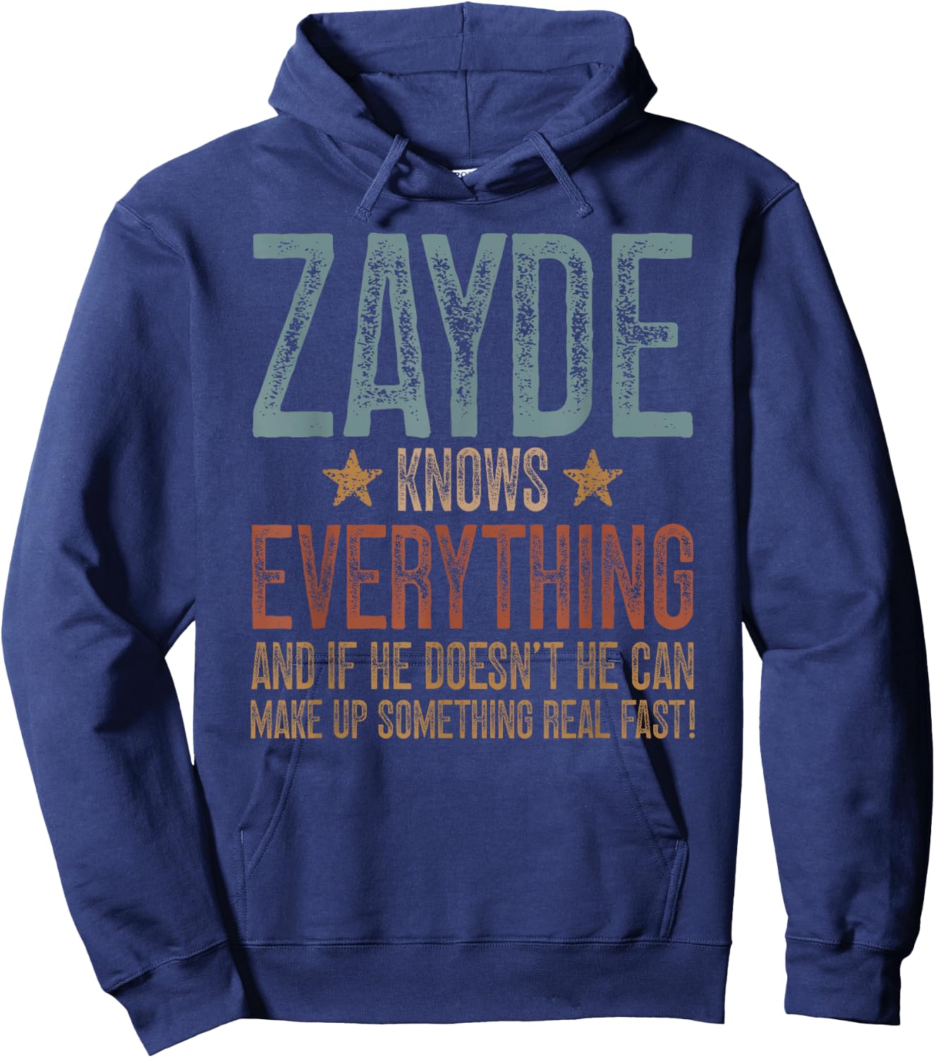 Zayde Knows Everything Zayde Grandpa Zayde Grandfather Hoodie - Hoodie | Navy