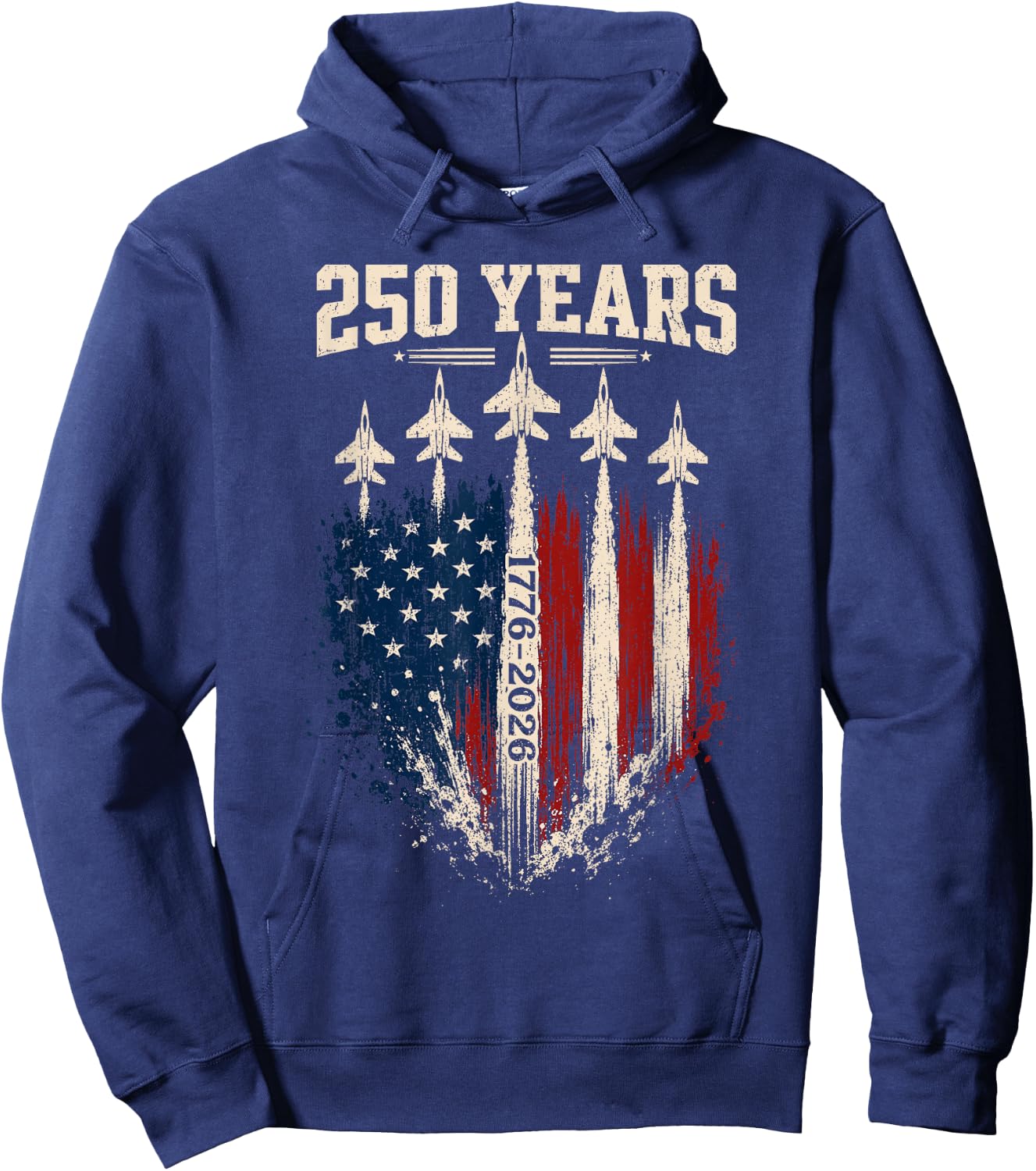 250 Anniversary USA Patriotic 250 Years American 4th of July Hoodie - Hoodie | Navy