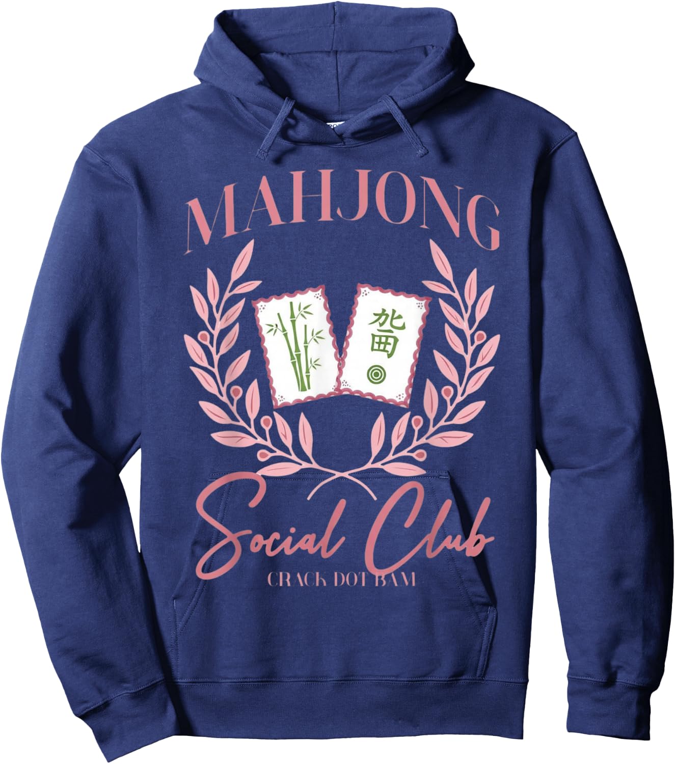 Crack dot bam Mahjong Hoodie - Hoodie | Navy