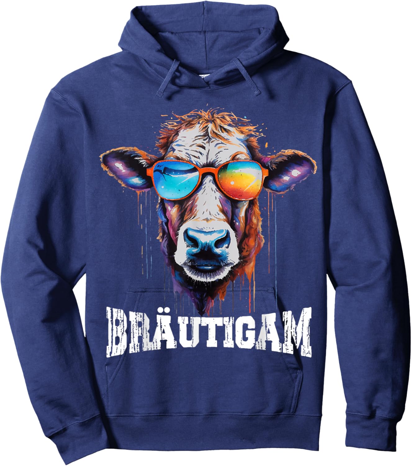 JGA Bräutigam Kuh Bauern & Landwirt Poltern JGA Hoodie - Hoodie | Navy
