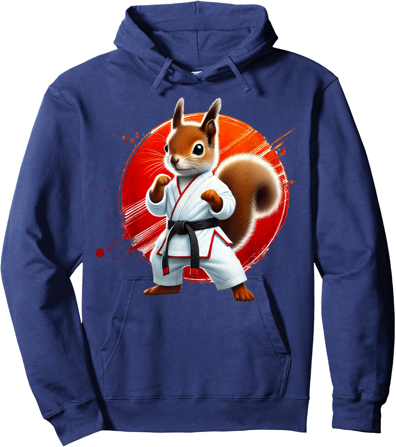 Karate Squirrel Martial Arts Fighter Judo Taekwondo JiuJitsu Hoodie - Hoodie | Navy