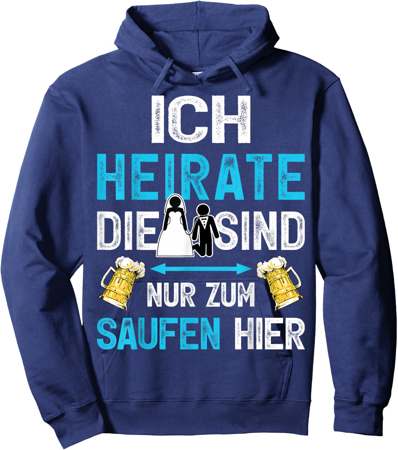 Bräutigam Shirt Junggesellenabschied Poltern JGA Männer Hoodie - Hoodie | Navy