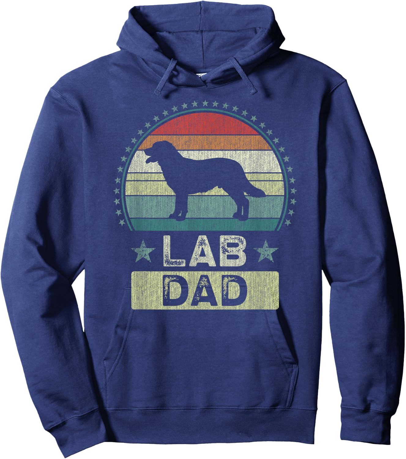 Lab Dad, Father's Day, Labrador Retriever Father Hoodie - Hoodie | Navy