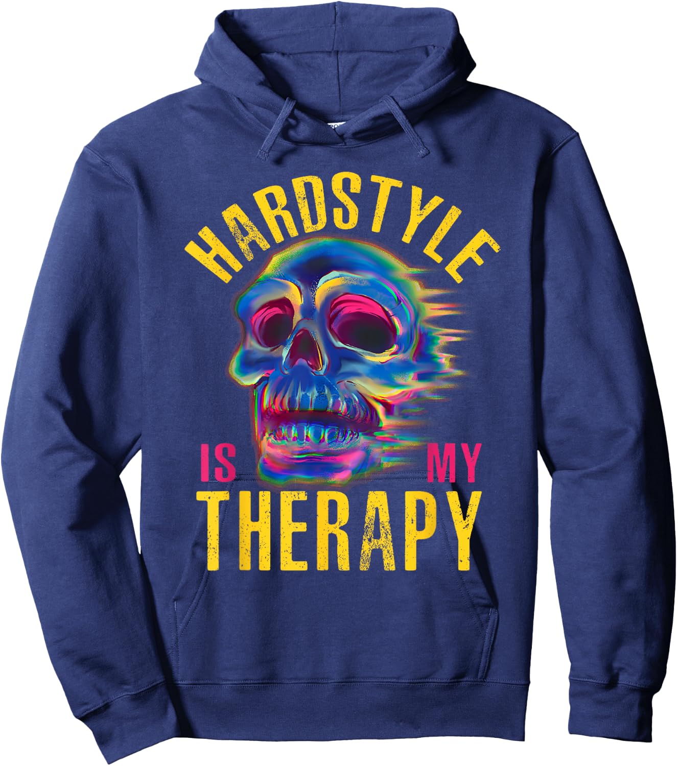 Hardstyle Rave Festival Party Hardstyle , Black, S Hoodie - Hoodie | Navy