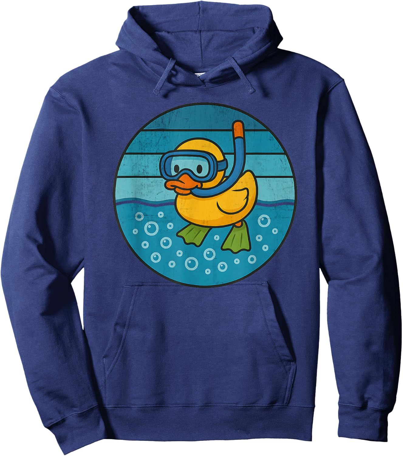 Rubber Duck Snorkeling Rubber Ducky Scuba Diving Ocean Cute Hoodie - Hoodie | Navy