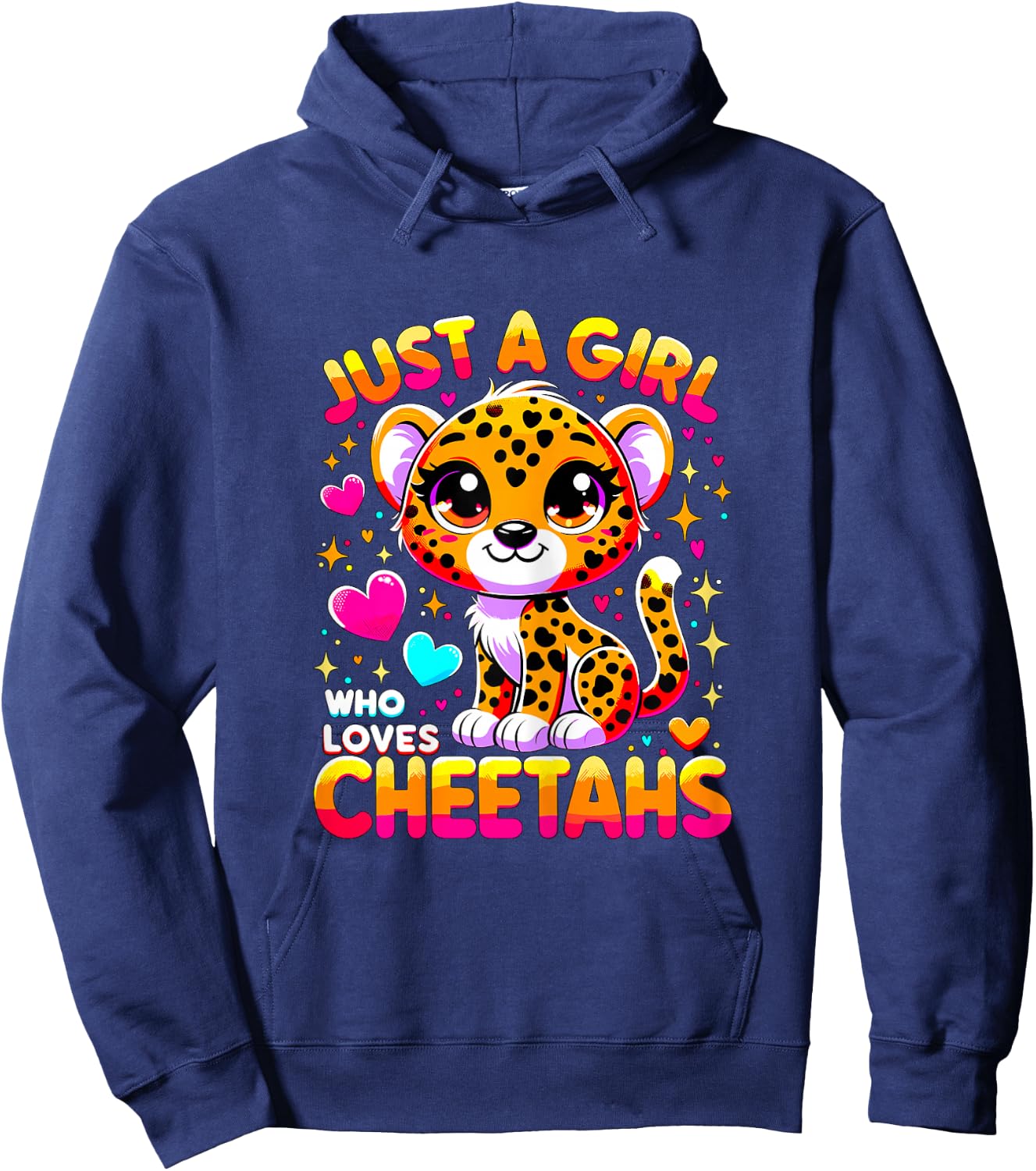 Just a Girl who loves Cheetahs Hoodie - Hoodie | Navy