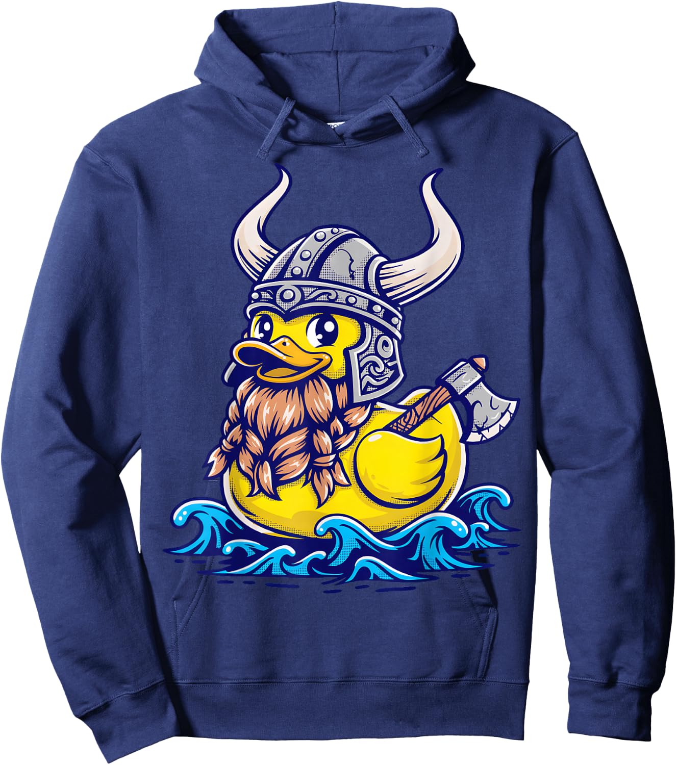 Viking Rubber Duck Funny Norse Hoodie - Hoodie | Navy