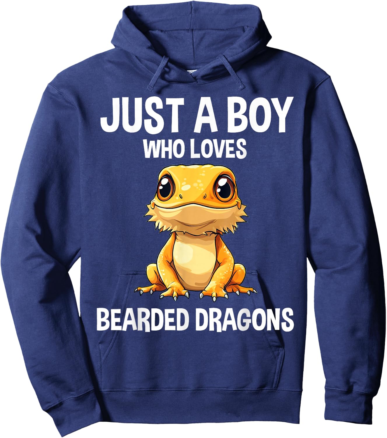 Just A Boy Who Loves Bearded Dragons Cute Bearded Dragon Hoodie - Hoodie | Navy