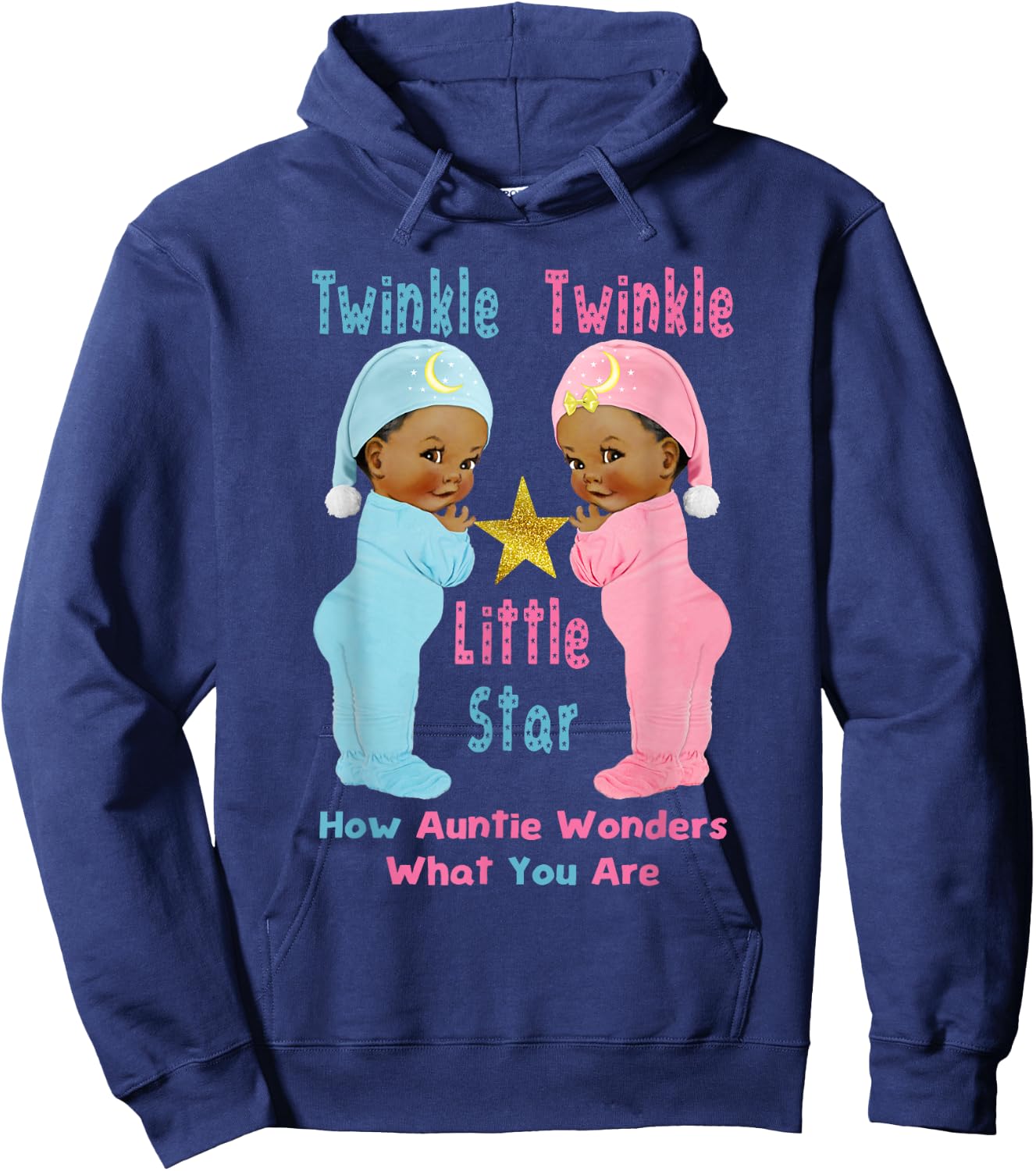 Twinkle Twinkle Little Star Auntie Wonders Ethnic Hoodie - Hoodie | Navy