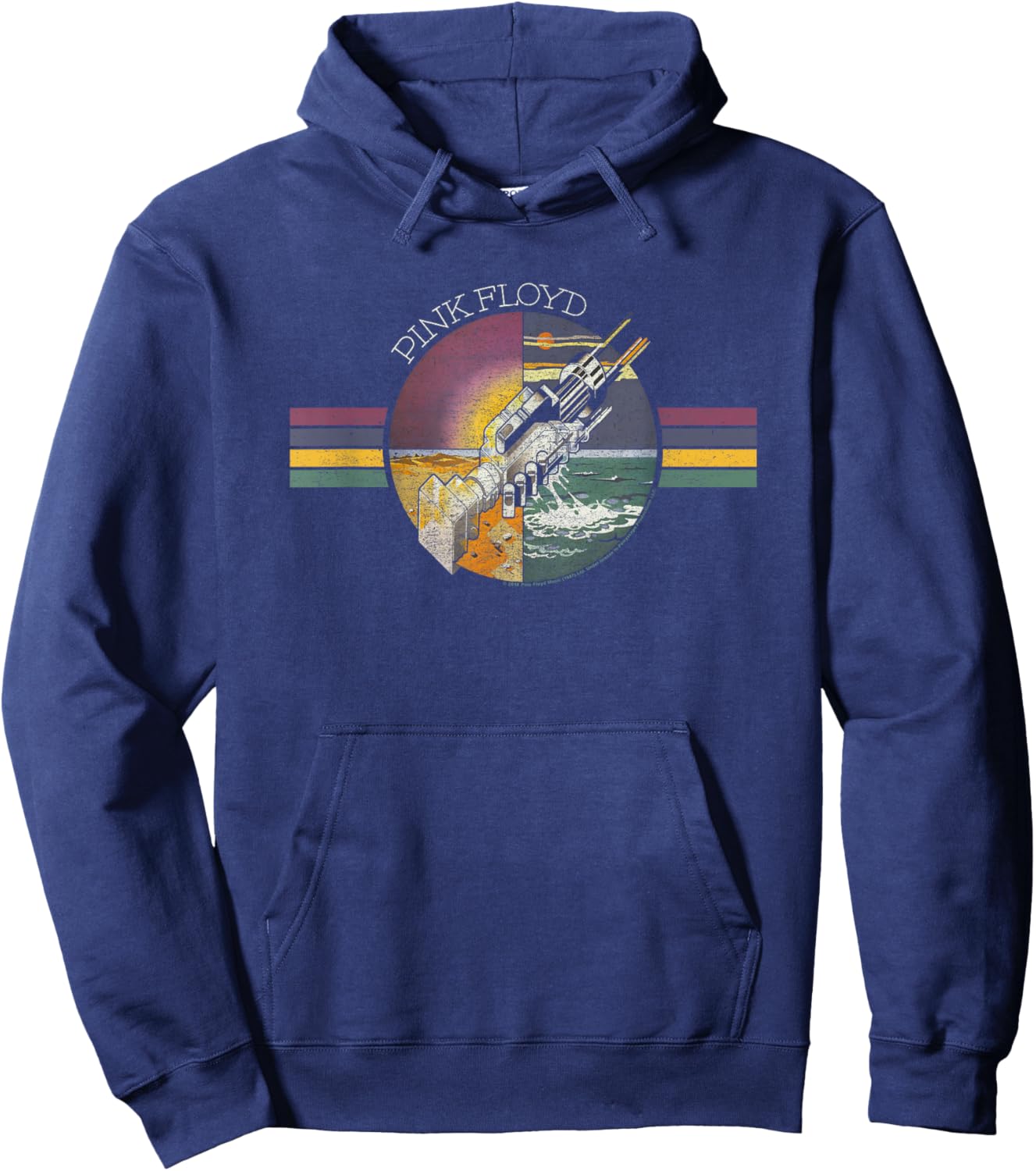 PINK FLOYD WELCOME TO THE MACHINE , Black, S Hoodie - Hoodie | Navy