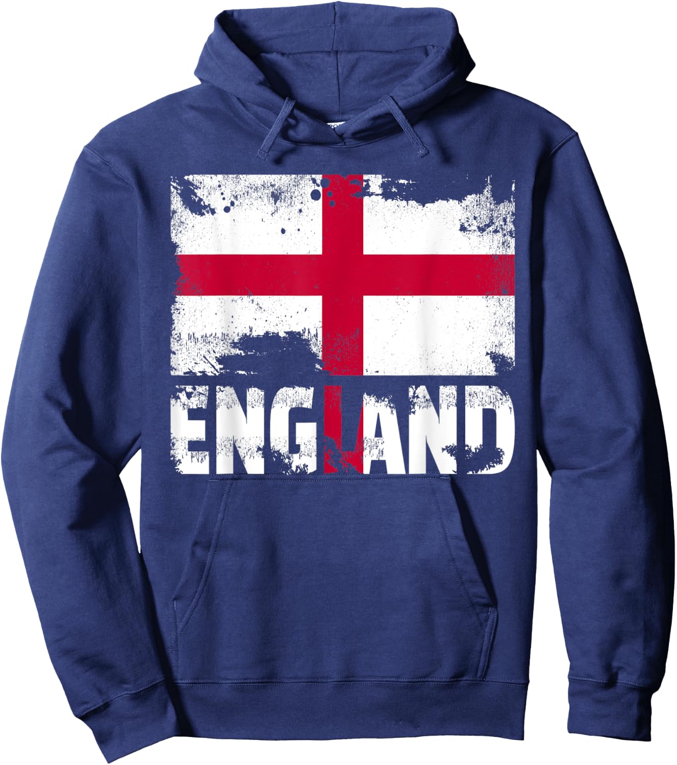 England Flagge Vintage Used-Englisch-Grunge Travel Hoodie - Hoodie | Navy