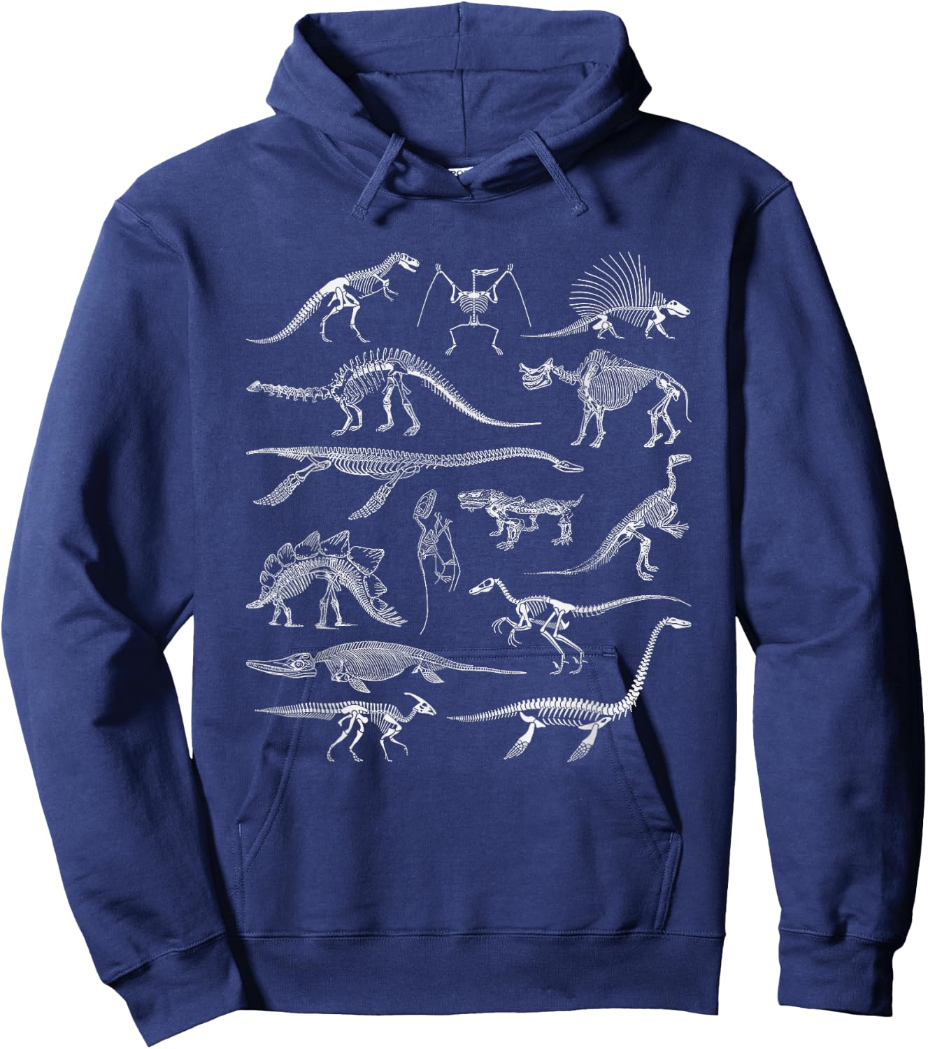 Dinosaur Skeleton Fossil Prehistoric Bones of Dinosaurs Hoodie - Hoodie | Navy