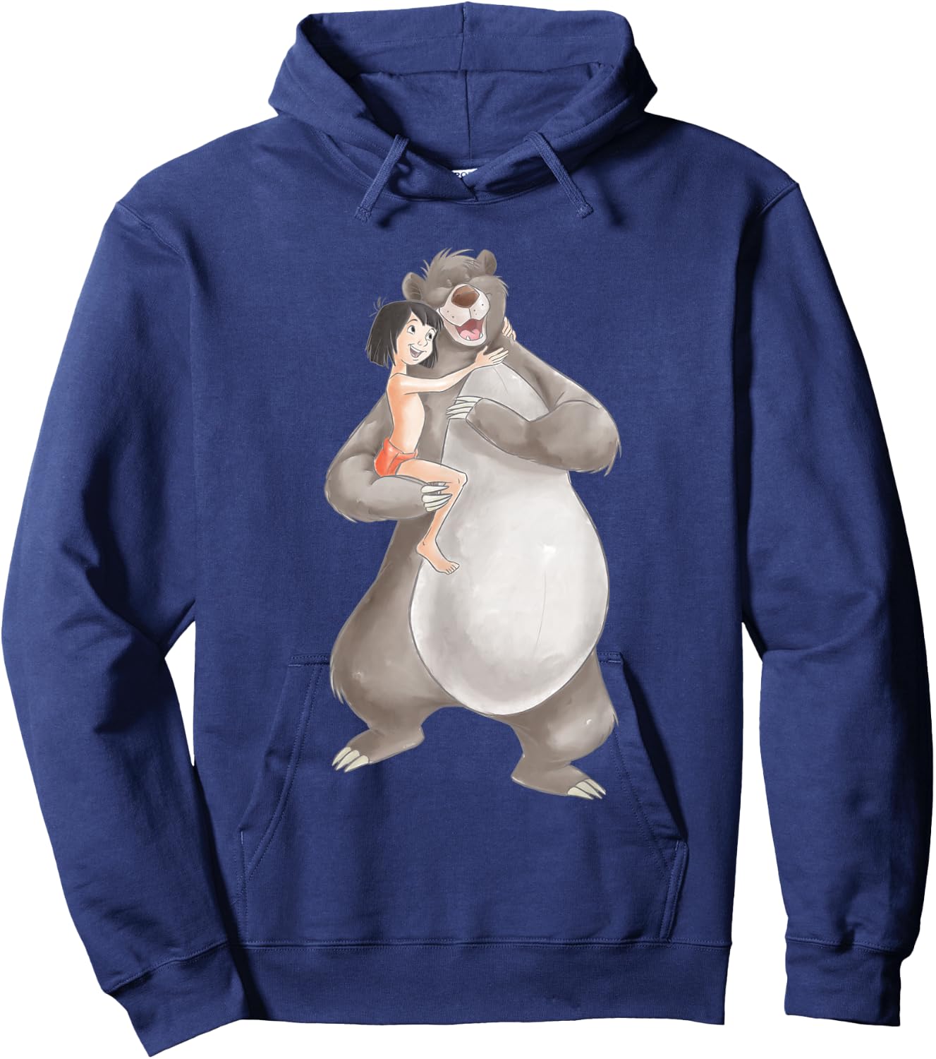 Jungle Book Watercolour Balu And Maugli , Black, S Hoodie - Hoodie | Navy