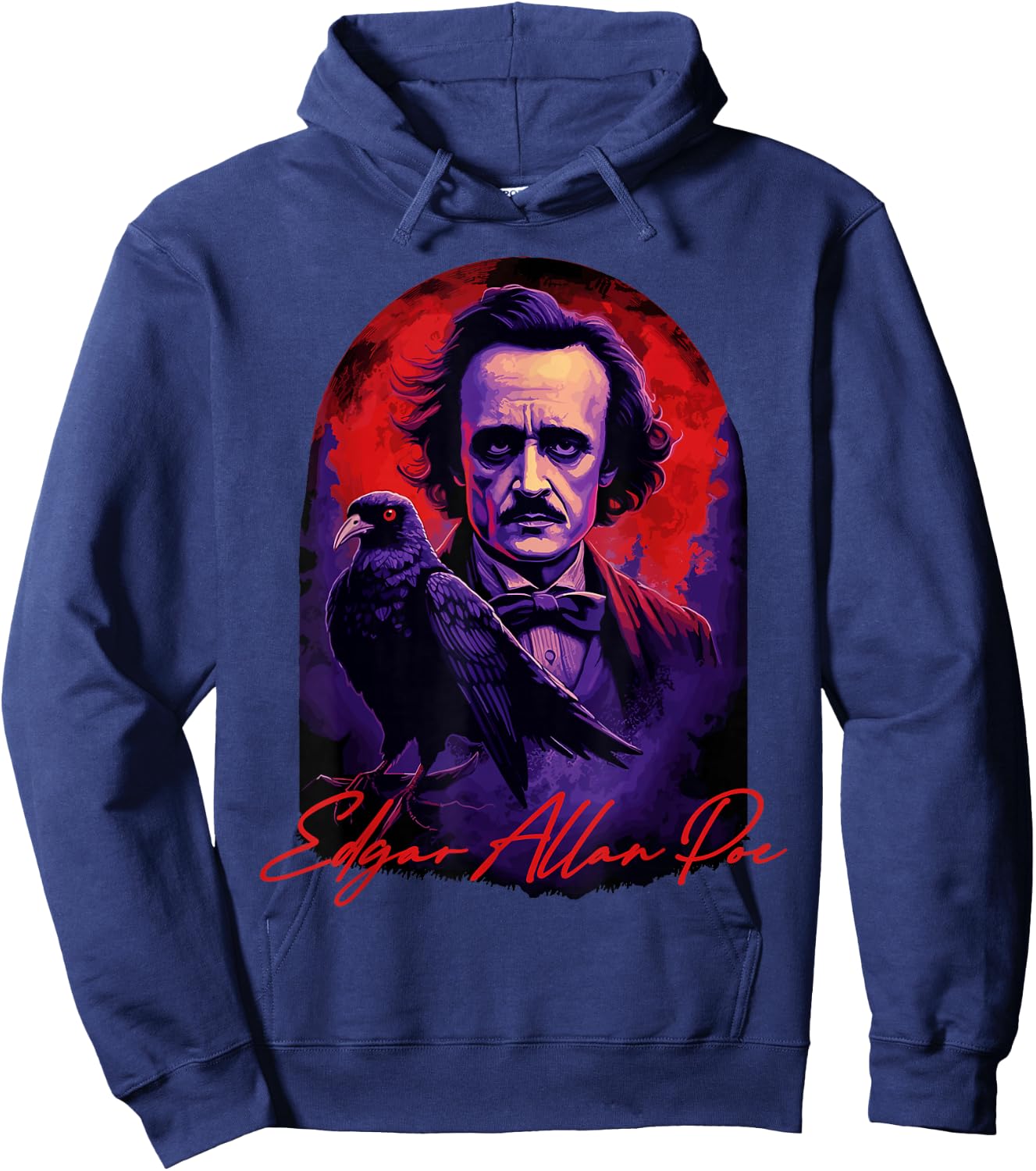 Edgar Allan Poe American Literature Raven Gothic Poet Hoodie - Hoodie | Navy