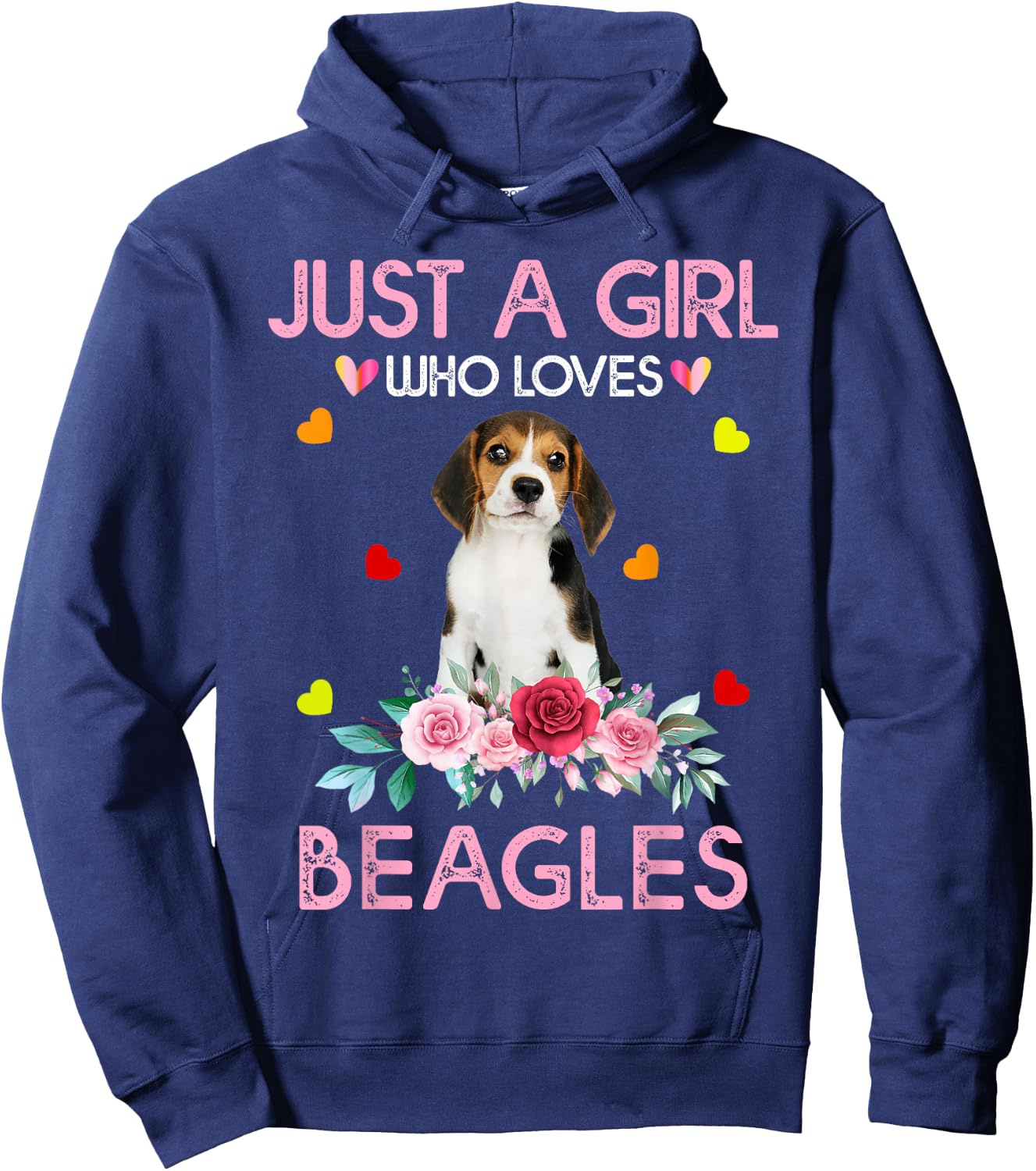 Beagle Dog Lover Just A Girl Who Loves Beagles Hoodie - Hoodie | Navy
