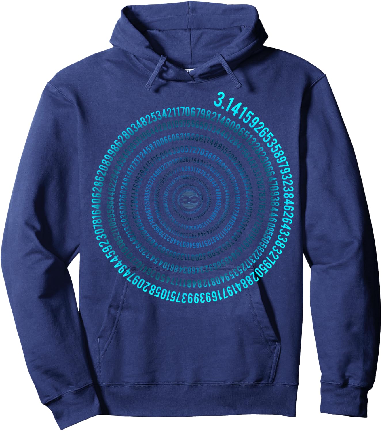 Pi Spiral Symbol Math Infinity Irrational Number Hoodie - Hoodie | Navy