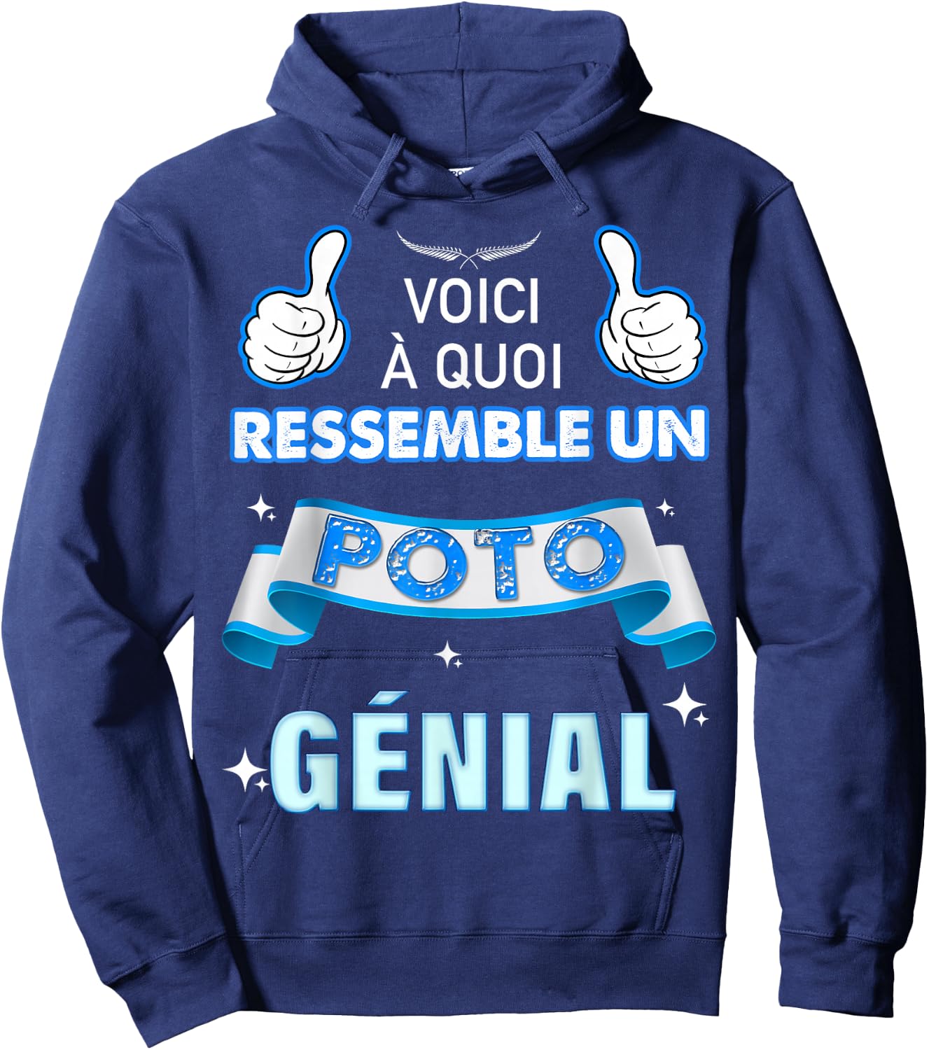 Super Message For My Friend Awesome Best Boyfriend , Black, S Hoodie - Hoodie | Navy