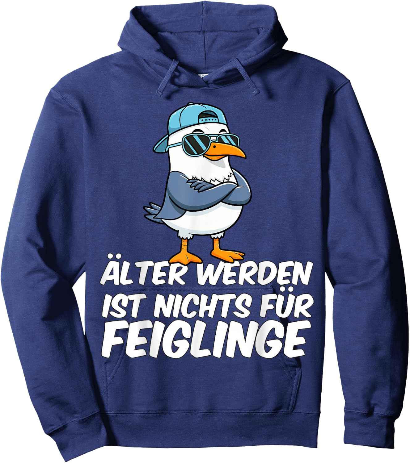 Lustige Möwe Älter Werden Ist Nichts Für Feiglinge Hoodie - Hoodie | Navy