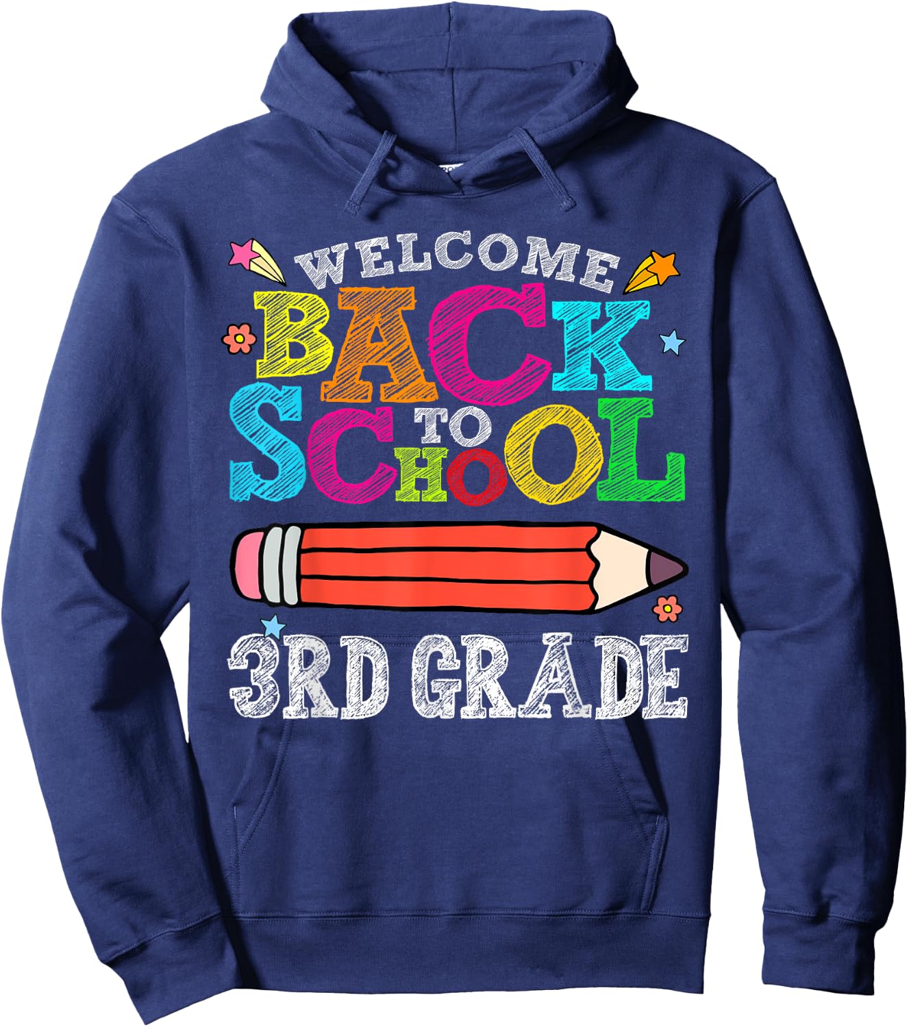 Welcome Back To School 3rd Third Grade for Teachers Hoodie - Hoodie | Navy