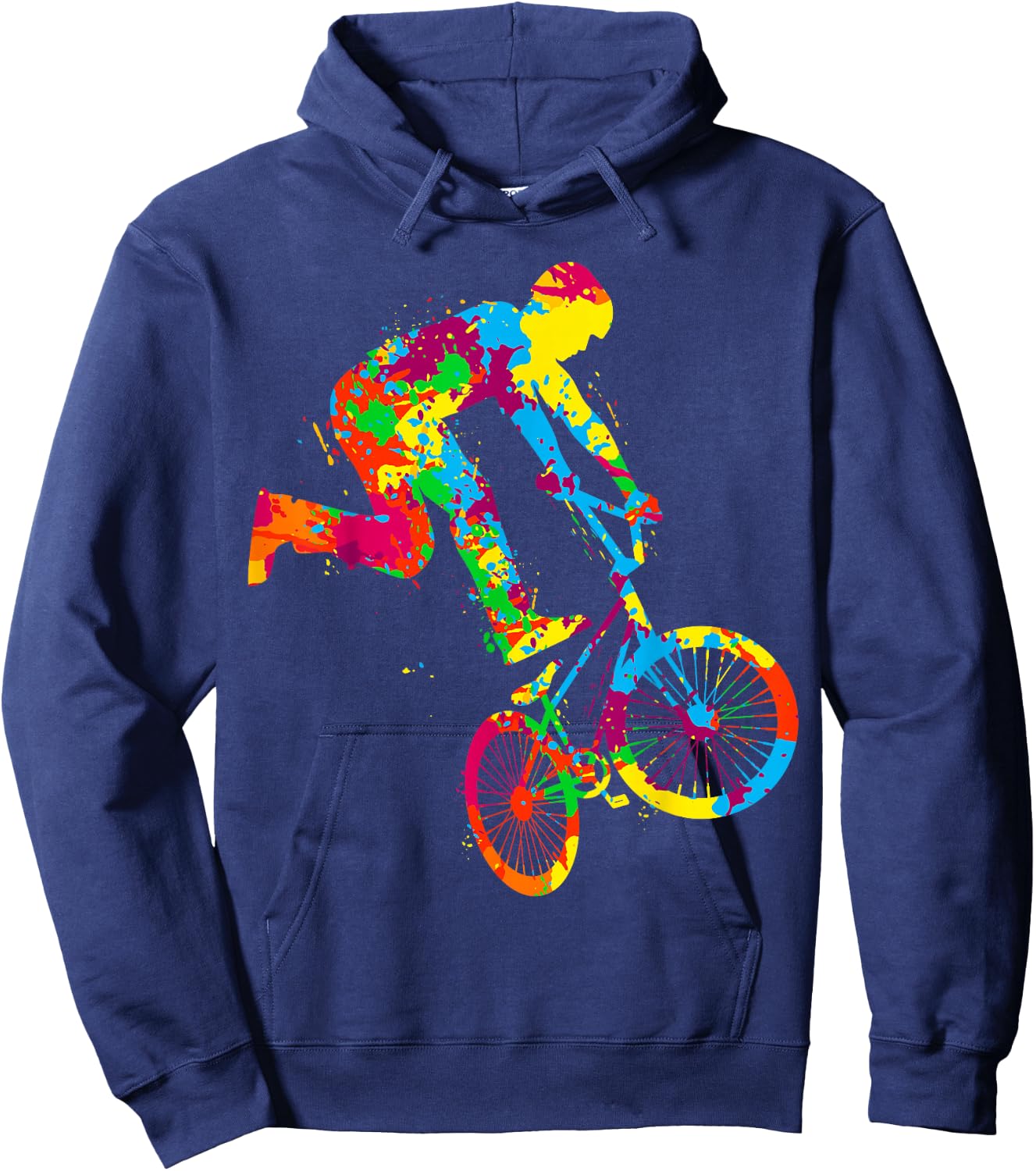 BMX Bike Stunt Driver Boys Kids , black Hoodie - Hoodie | Navy