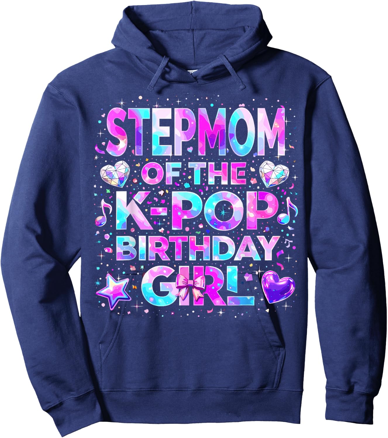 Stepmom of The K-Pop Birthday Girls Korean Music Hoodie - Hoodie | Navy