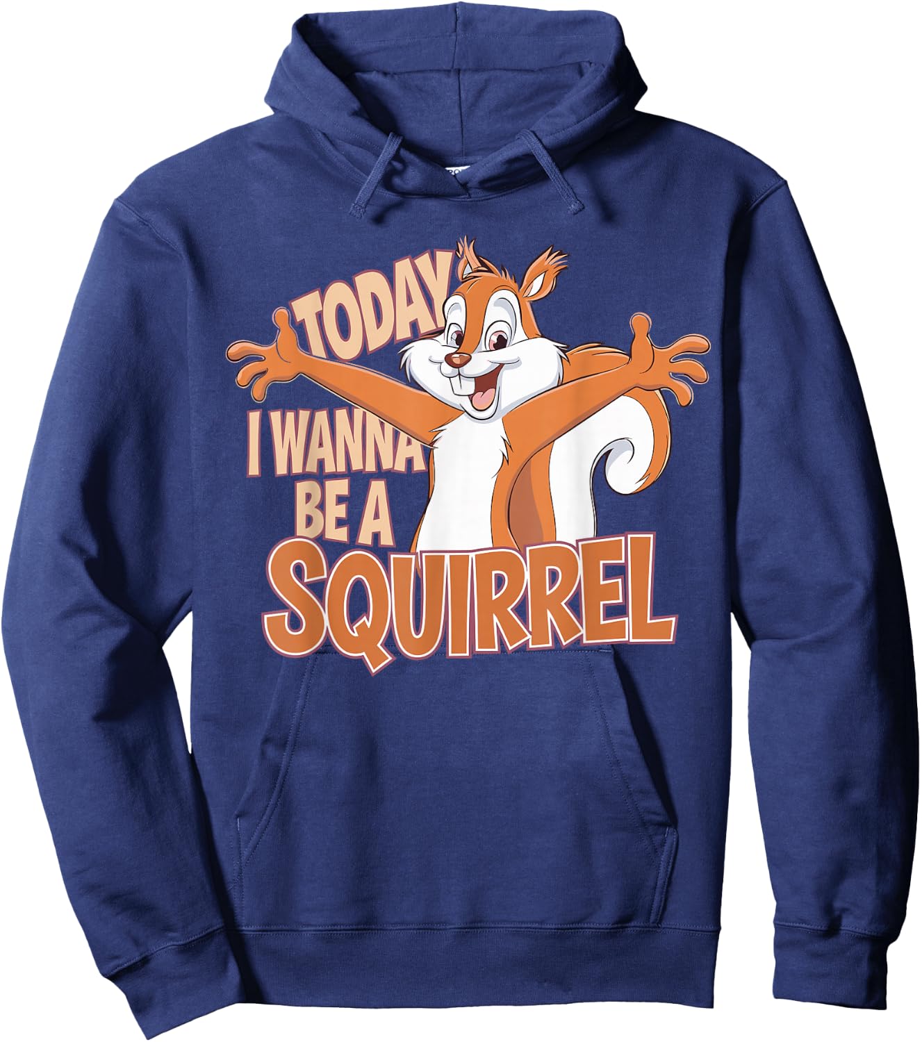 Childrens Today I wanna be a Squirrel Design | Kids Squirrel Hoodie - Hoodie | Navy