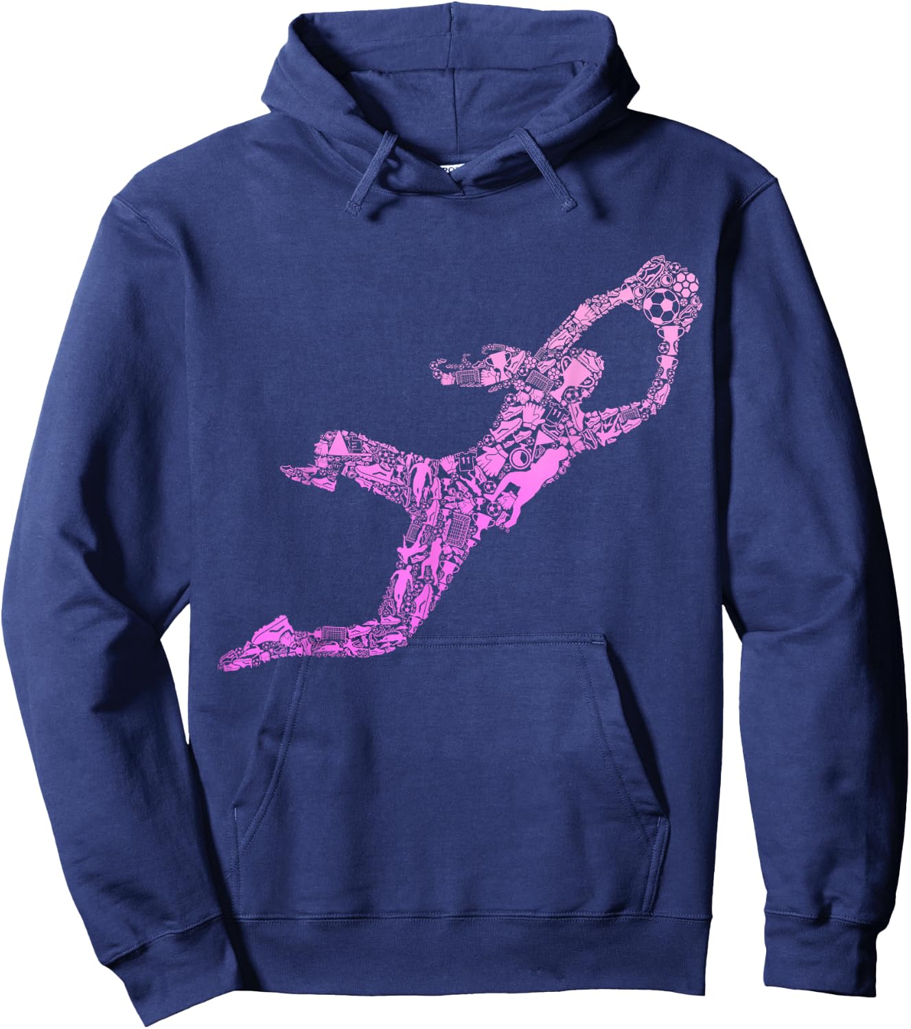 Fußball Torwart Torhüter Mädchen Fußballerin Frauen Damen Hoodie - Hoodie | Navy
