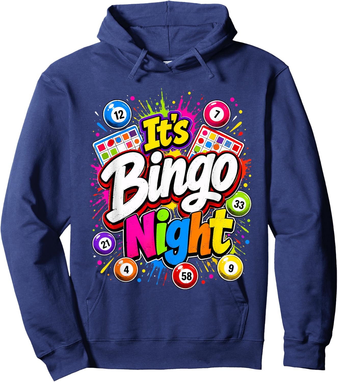 Its Bingo Night Game Night Hoodie - Hoodie | Navy