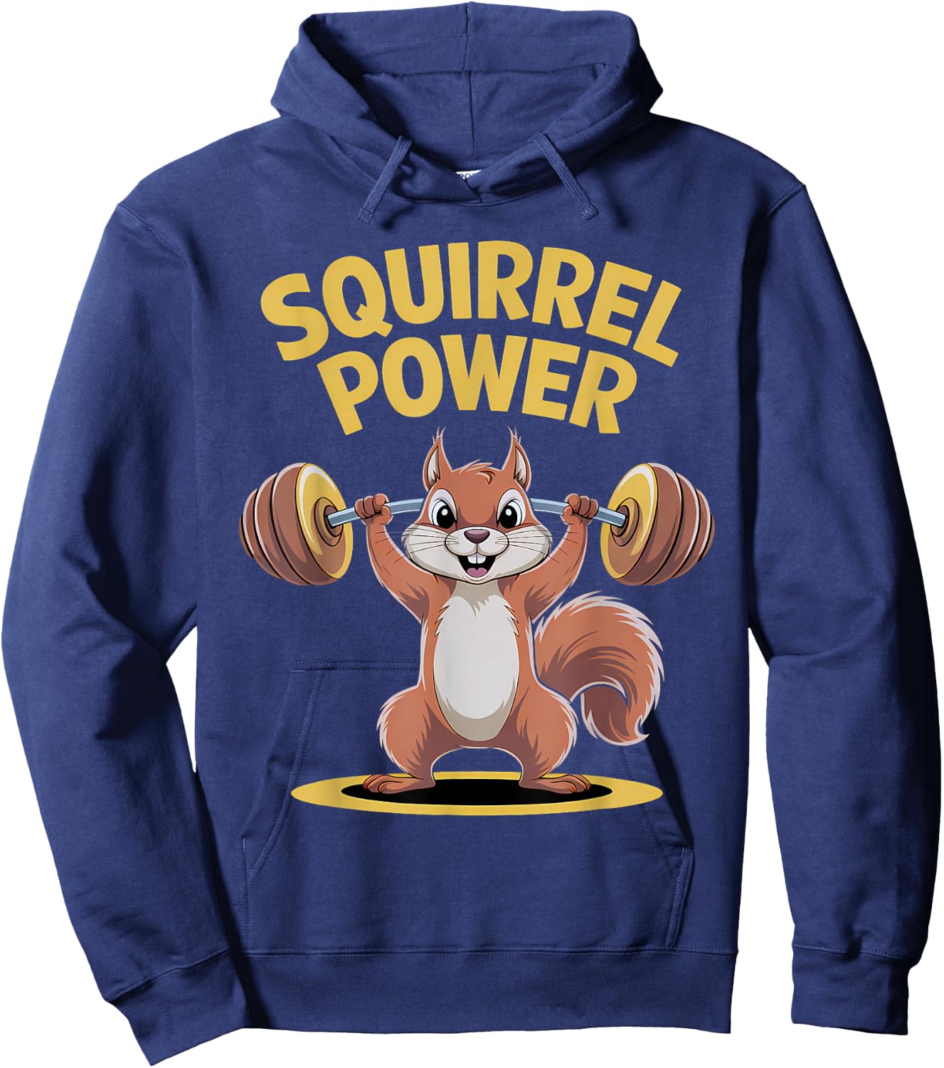 Squirrel Power Funny Strength Gym Weight Lifting Men Hoodie - Hoodie | Navy