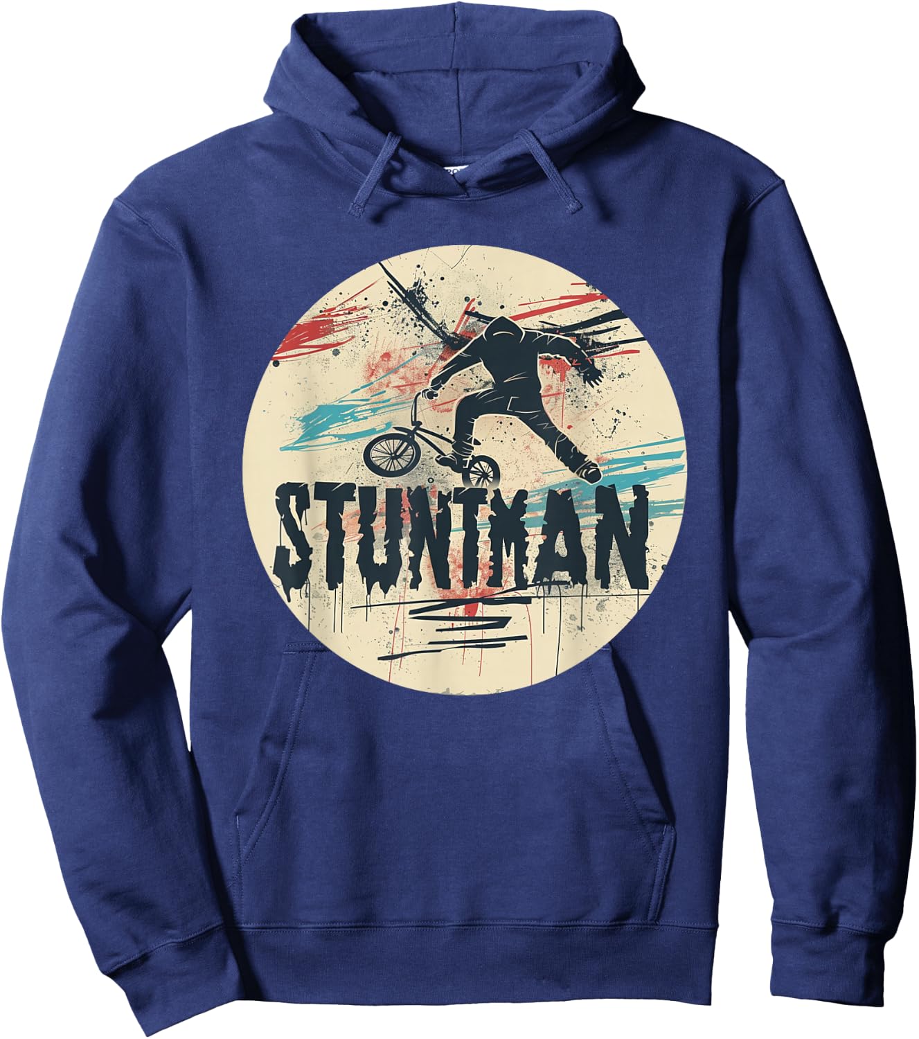 Nice Biker with Stuntman Speech Costume for Boys and Girls Hoodie - Hoodie | Navy