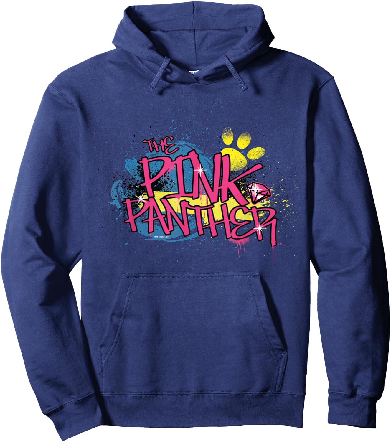 Pink Panther Graffiti Street Art Typography Hoodie - Hoodie | Navy