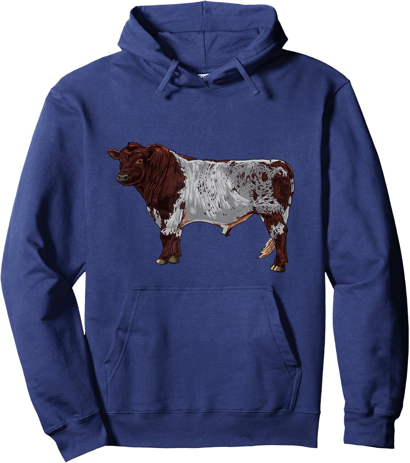Drawing of a Shorthorn cattle Hoodie - Hoodie | Navy
