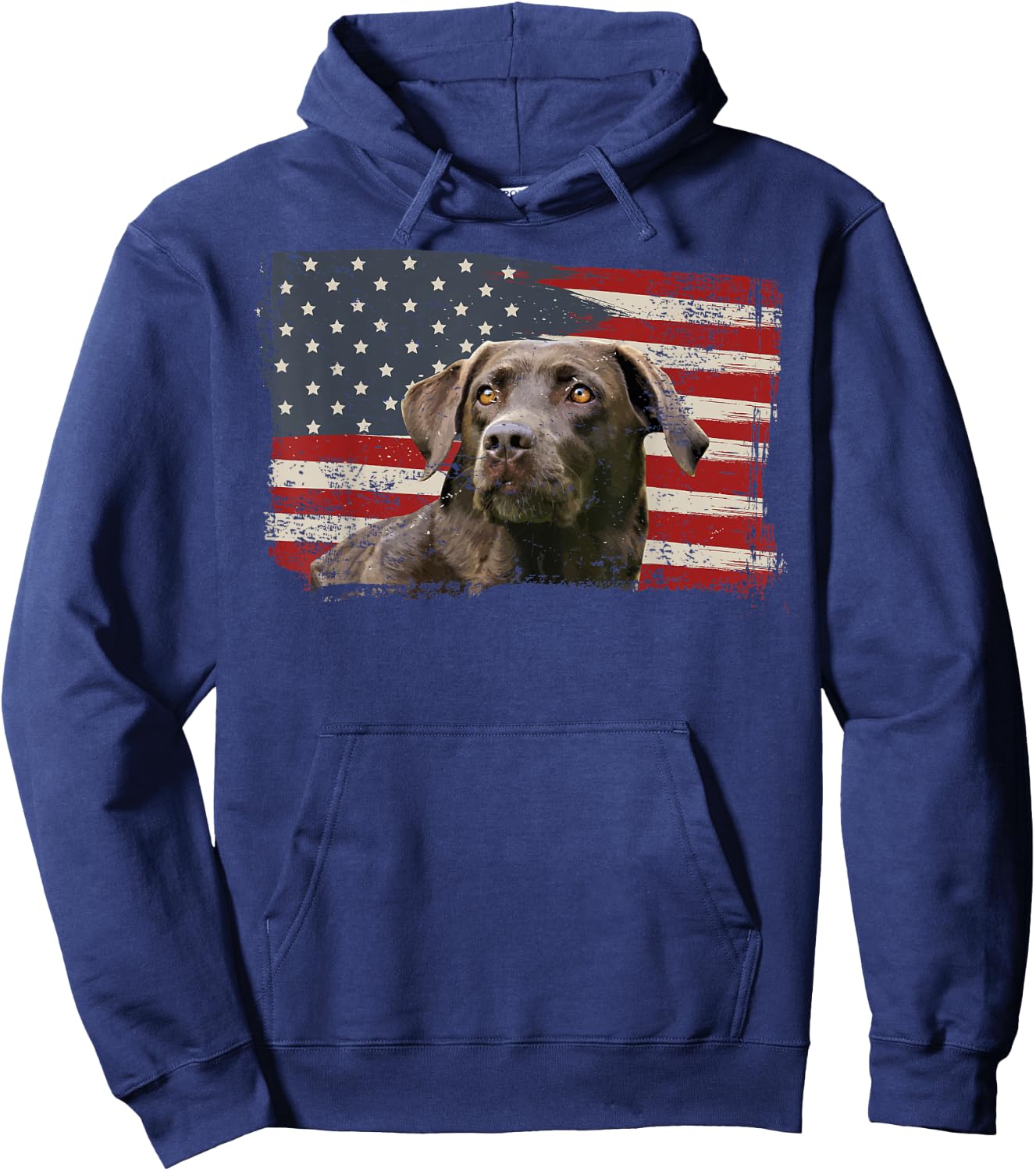 Patriotic USA Flag Black Labrador Gift Lab Owners Men Hoodie - Hoodie | Navy
