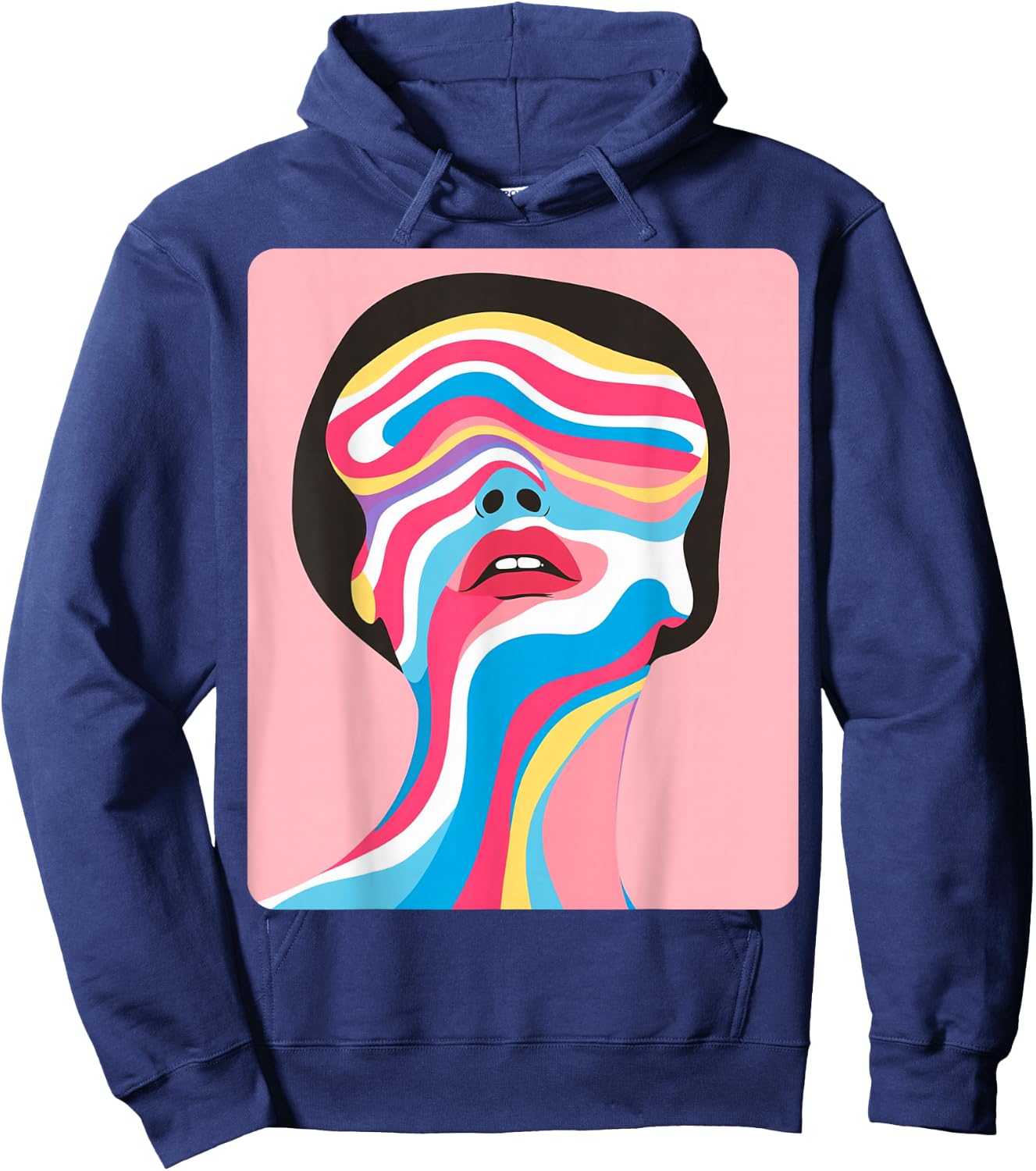 Pop Art Colorful Feminine Hoodie - Hoodie | Navy