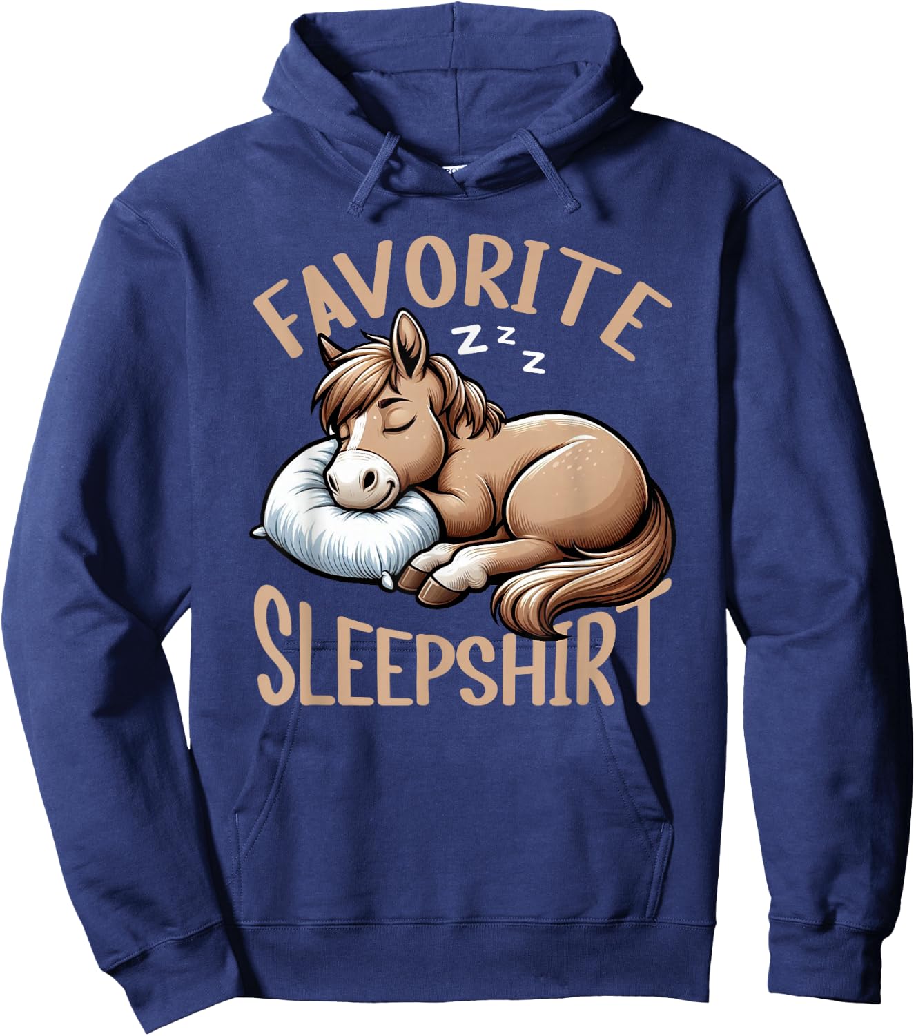 Official Horse Nap Pyjamas , Black, S Hoodie - Hoodie | Navy