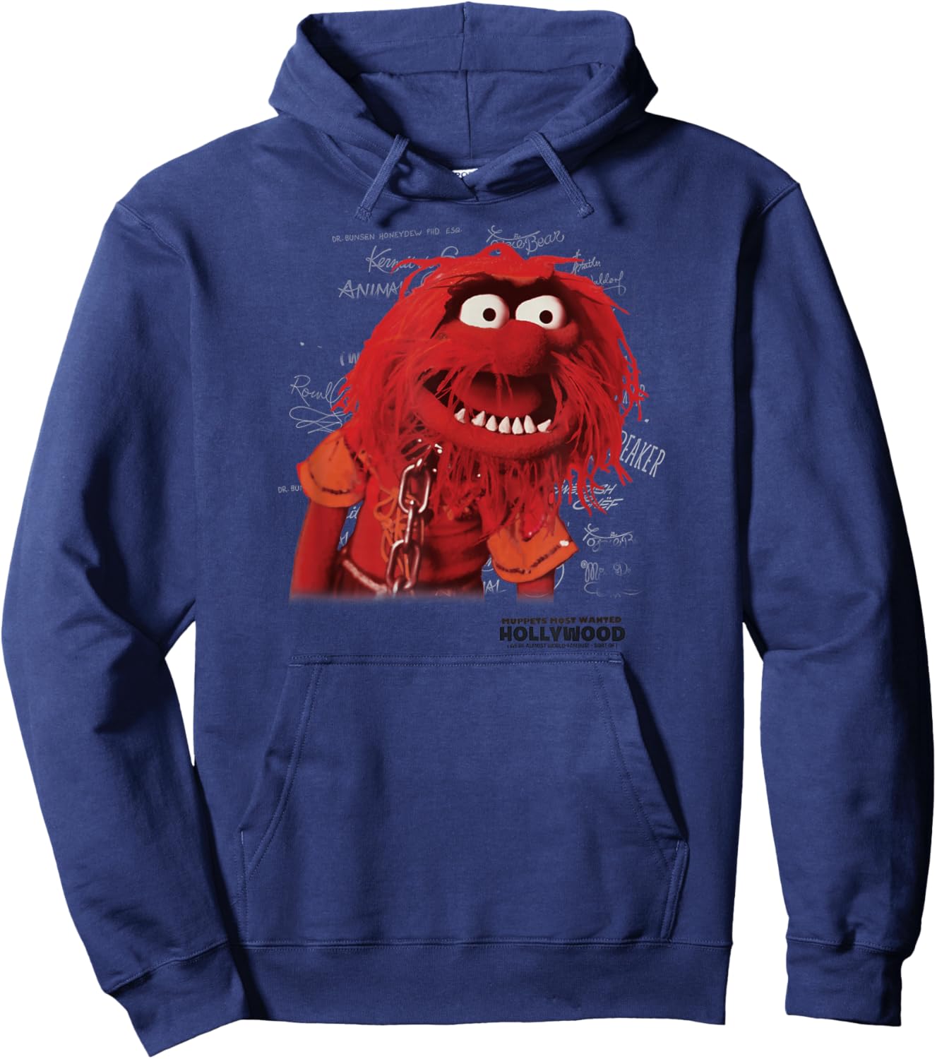 Disney The Muppets Animal Red Monster Vintage Classic Hoodie - Hoodie | Navy