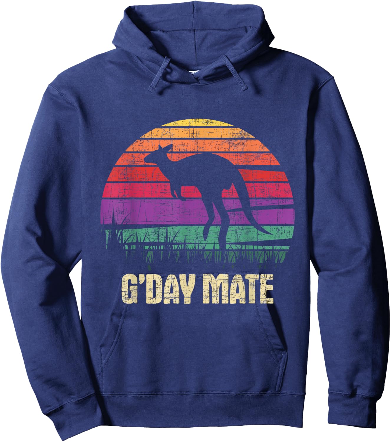 G'day Mate - Kangaroo Zookeeper Animal Lover Australia Pride Hoodie - Hoodie | Navy