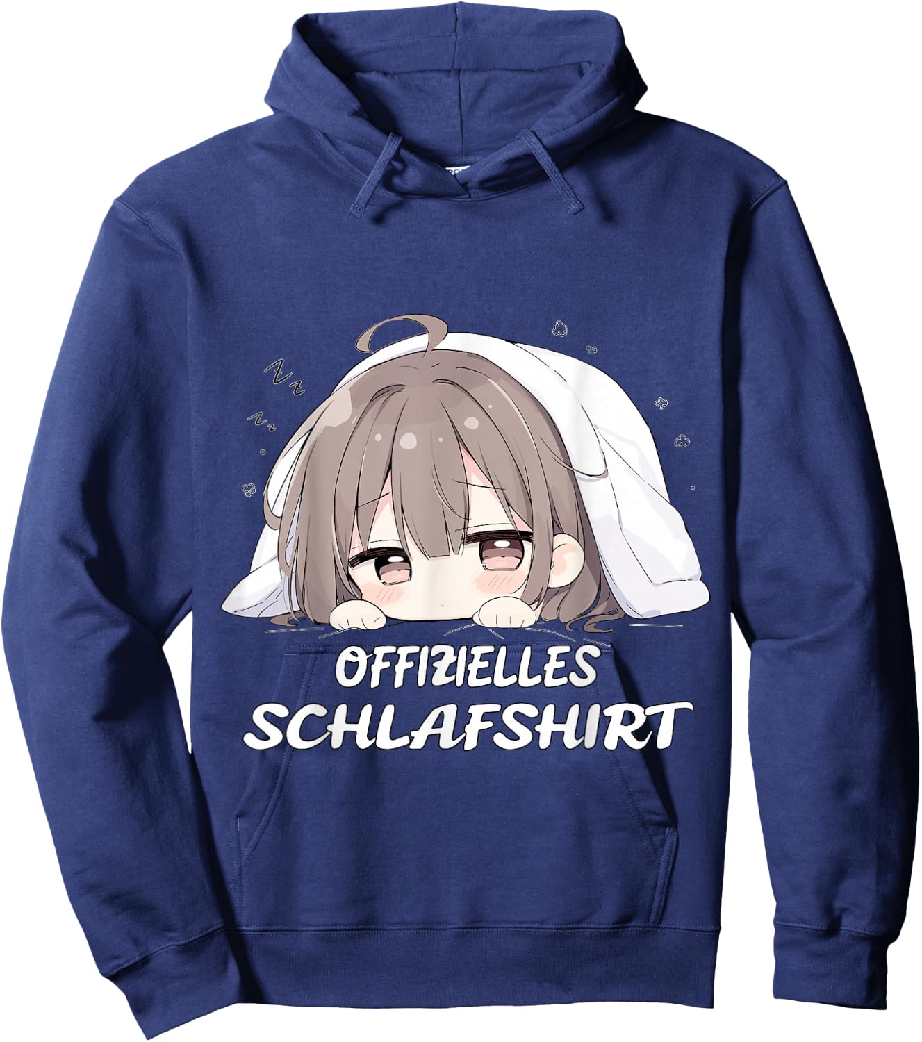 Offizielles Anime Schlafshirt, Kawaii Manga Pyjama Nachthemd Hoodie - Hoodie | Navy