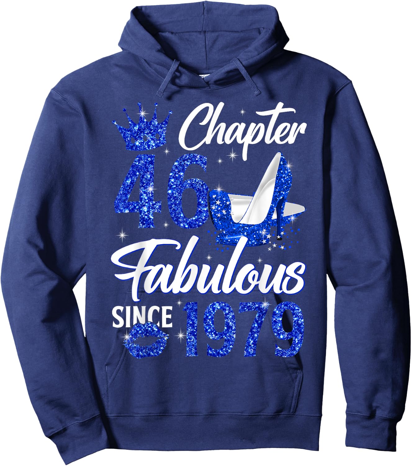 Chapter 46 Fabulous Since 1979 46th Leopard Birthday Queen Hoodie - Hoodie | Navy
