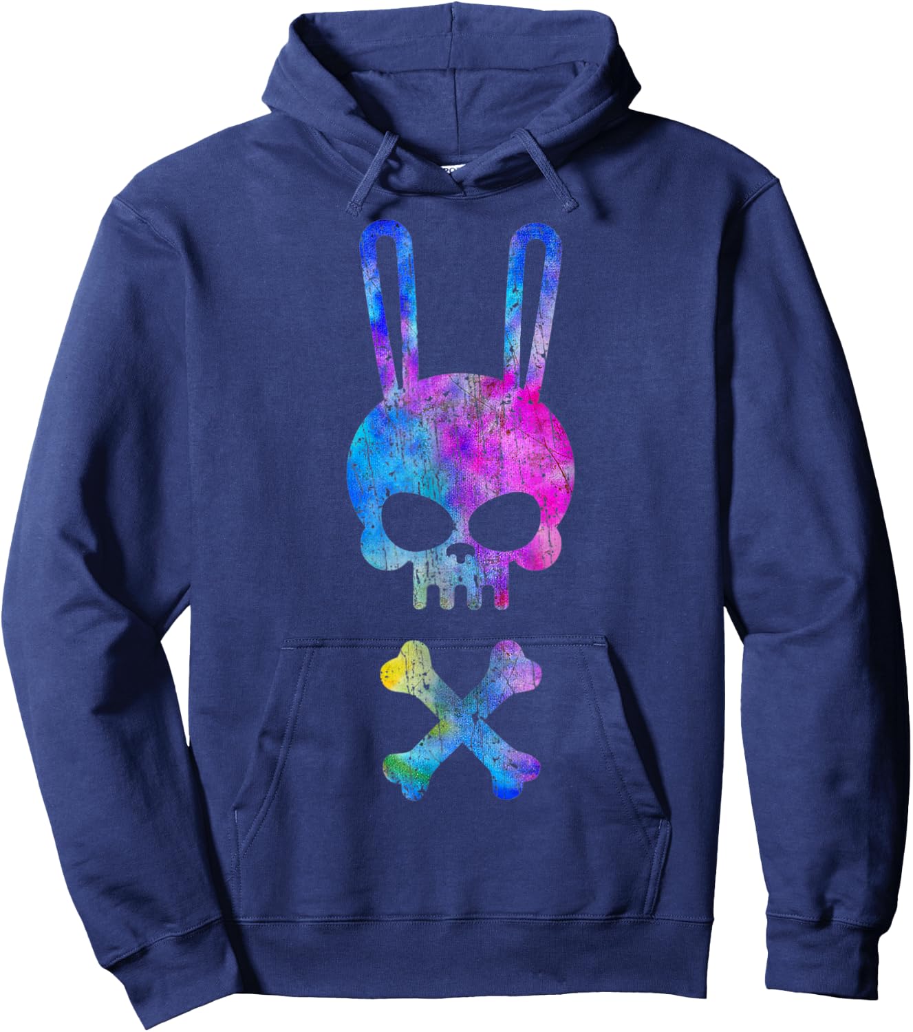 Bunny Skull Danger Rabit Hoodie - Hoodie | Navy