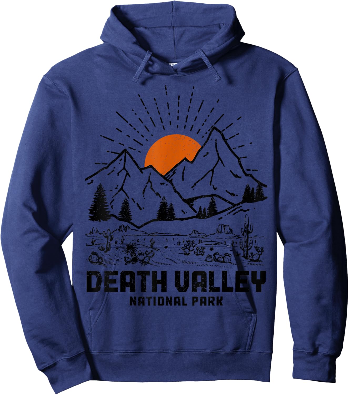 Death Valley, California, Nevada, National Park, Mountains Hoodie - Hoodie | Navy