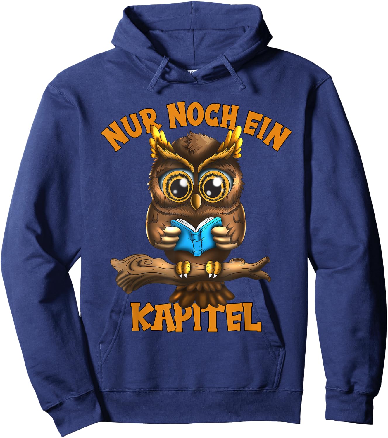 Nur noch ein Kapitel Owl Reading Owls Fan Kids Animal Lovers , black, s Hoodie - Hoodie | Navy