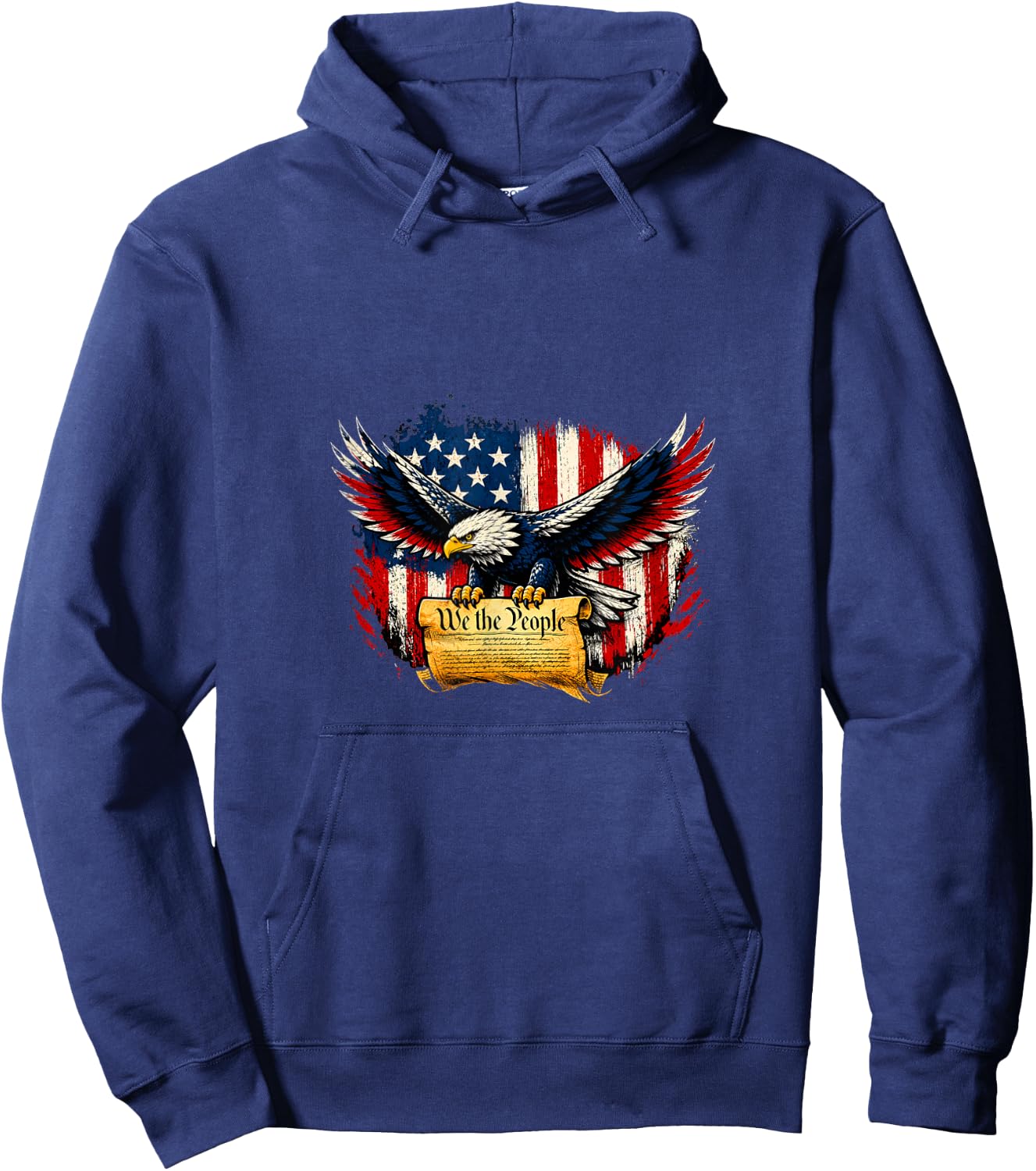 America 250 Eagle red White Blue with Scroll Hoodie - Hoodie | Navy