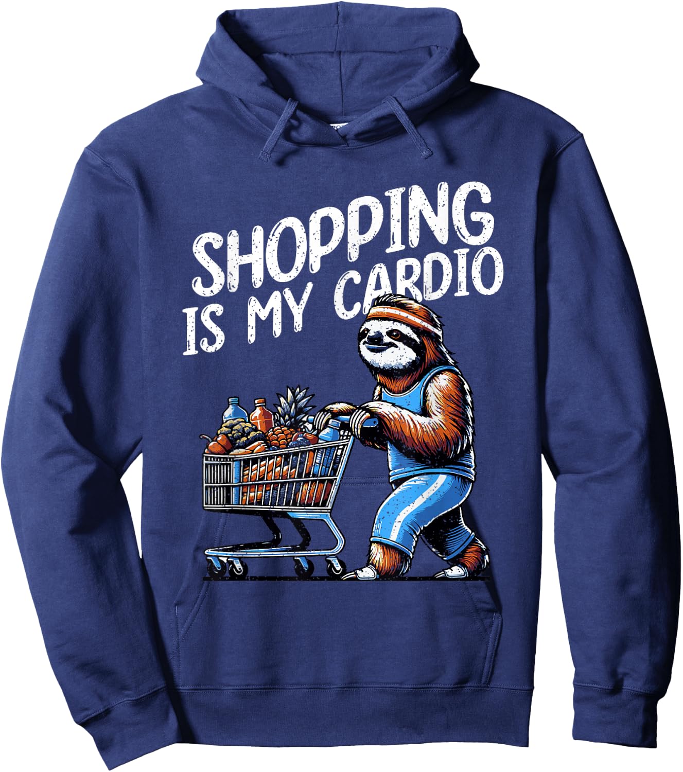 Shopping Is My Cardio Professional Shopper Grocery Delivery Hoodie - Hoodie | Navy